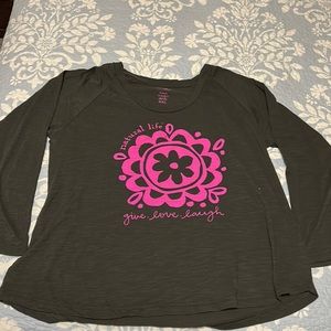 Natural Life Give Love Laugh long sleeve tee